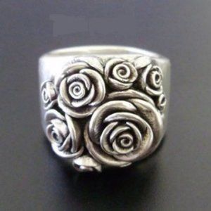 NEW James Avery Style Rose Blossoming 925 SS Ring